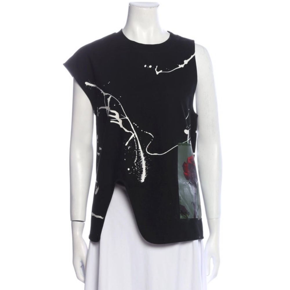 Proenza Schouler graphic print crew neck tunic shirt Medium